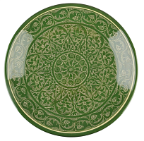 Ляган Риштанская Керамика 34 см. плоский, зеленый от магазина Казан мангал 24 Екареринбург