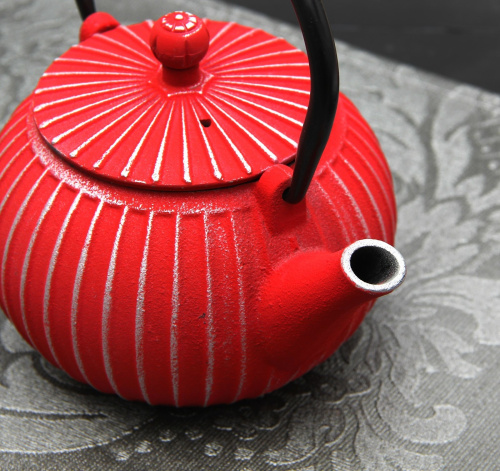 Чайник с ситом 500 мл "Тео", цвет красный от магазина Казан мангал 24 Екареринбург