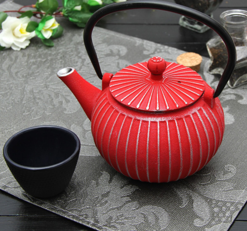 Чайник с ситом 500 мл "Тео", цвет красный от магазина Казан мангал 24 Екареринбург фото 4