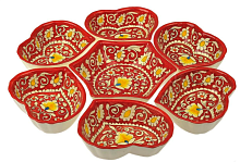Салатница набор из 7 блюд, 40 см. красная от магазина Казан мангал 24 Екареринбург