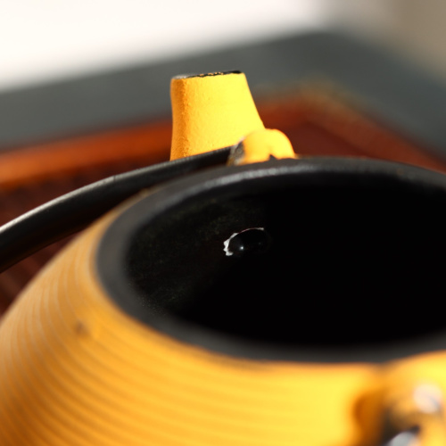 Чайник с ситом 1 л "Аман" с эмалированным покрытием, цвет желтый от магазина Казан мангал 24 Екареринбург фото 2