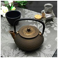 Чайник с ситом 300 мл "Восточная ночь. Золото", цвет черный от магазина Казан мангал 24 Екареринбург