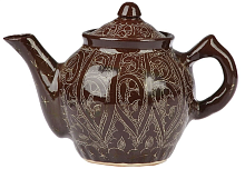 Чайник заварочный Риштанская Керамика 0.7 л. коричневый от магазина Казан мангал 24 Екареринбург