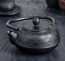 Чайник с ситом 500 мл "Гафу", цвет черный от магазина Казан мангал 24 Екареринбург