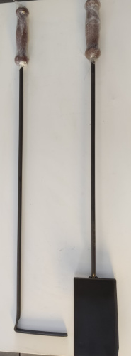 Кочерга с деревянной ручкой черная от магазина Казан мангал 24 Екареринбург фото 2
