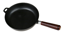 Сковорода чугунная 28*6,0 деревянная съемная ручка, 9110d от магазина Казан мангал 24 Екареринбург