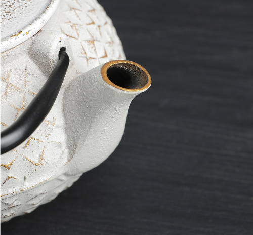 Чайник с ситом 900 мл "Жангали", цвет белый от магазина Казан мангал 24 Екареринбург фото 2