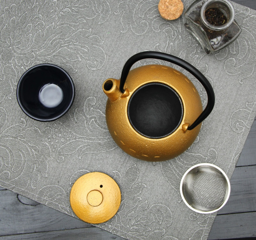 Чайник с ситом 300 мл "Берг", цвет золотой от магазина Казан мангал 24 Екареринбург фото 3