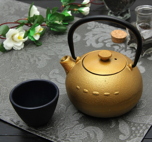 Чайник с ситом 300 мл "Берг", цвет золотой от магазина Казан мангал 24 Екареринбург фото 5
