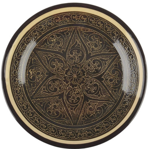 Тарелка плоская Риштанская Керамика 17 см. коричневая от магазина Казан мангал 24 Екареринбург
