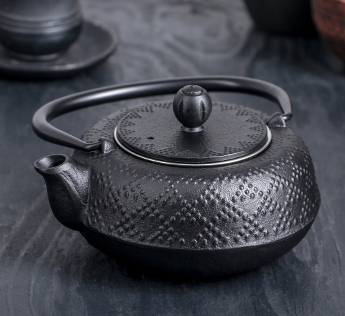 Чайник с ситом 500 мл "Гафу", цвет черный от магазина Казан мангал 24 Екареринбург фото 3