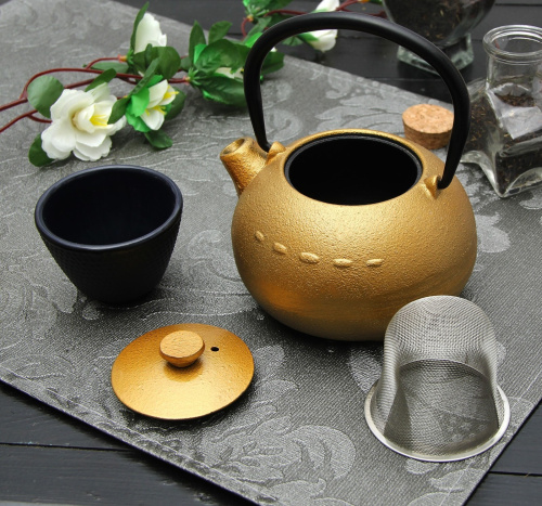 Чайник с ситом 300 мл "Берг", цвет золотой от магазина Казан мангал 24 Екареринбург фото 4