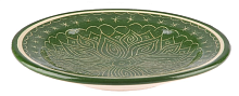 Тарелка зеленая 22 см. плоская от магазина Казан мангал 24 Екареринбург